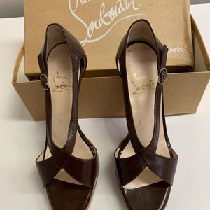 Christian Louboutin Palace Zeppa brown sandals